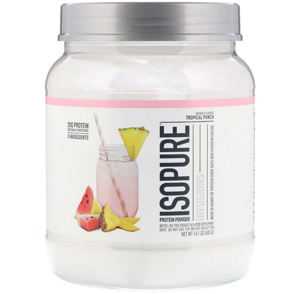 Isopure Protein Powder Infusions, Tropical Punch, 14.1 oz (400 g)
