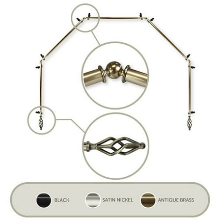 Darby Home Co Andresen 5 Sided Bay Window Single Curtain Rod