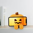 thumbnail image 6 of Uutvery Mischievous Grinning Pumpkin Night Light,Cute Halloween Decors, Led Pumpkin Lights with Feet Phone Holder Decorations,3 Levels of Brightness, Rechargeable Bedside Touch Lights, 6 of 8