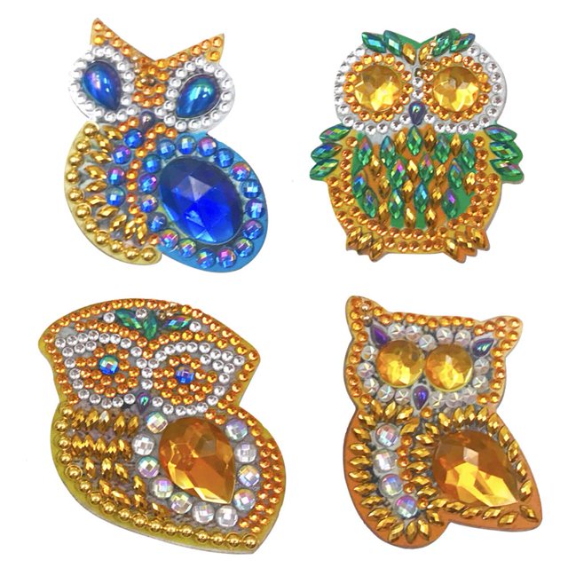 Cuadros Decorativos Llavero DIY Búho Taladro completo Forma especial Diamante Pintura Niñas Llavero Regalos JShteea Nuevos Originales