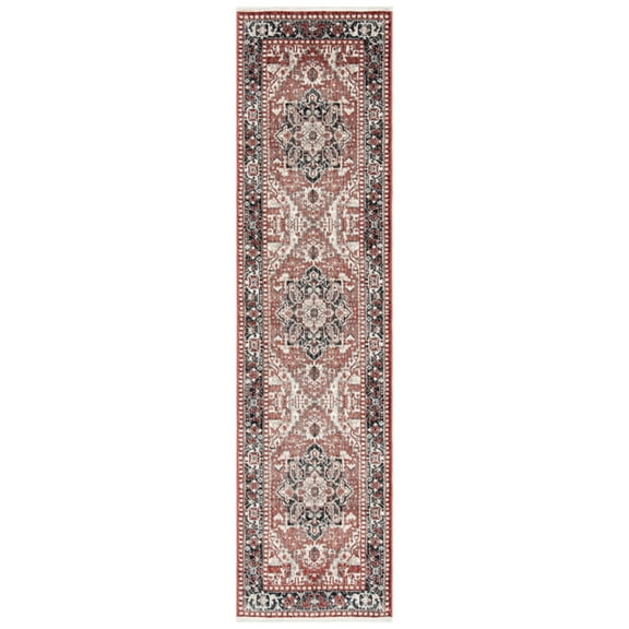 SAFAVIEH Herat Isabel Oriental Runner Rug, Rust/Black, 2' x 8'