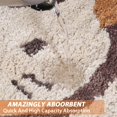 thumbnail image 2 of Alfombra de baño Ankah para bañera de ducha, antideslizante, absorbente y suave, color beige, 2 of 7