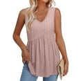 thumbnail image 3 of Womens Top Summer Fashion Dressy Sleeveless V Neck BLouse Top for Women Short Sleeve Shirts Casual Tops, 3 of 9