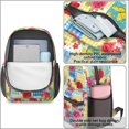 thumbnail image 4 of Pioneer Flower Floral Print Pattern 17" School Backpacks for Teens,Waterproof Oxford Fabric,S-Shape Padded Straps for School,Travel,Hiking,Camping, 4 of 5