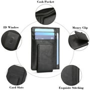 FALAN MULE Magnetic Closure Slim Wallet for Men Leather RFID Blocking Minimalist Front Pocket Money Clip Wallet Credit Card Holder