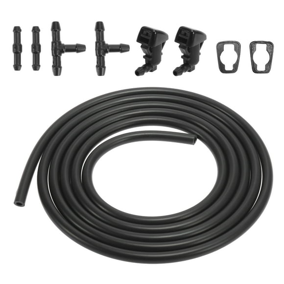 Unique Bargains 7pcs Front Windshield Washer Nozzles for Ford F250 F350 Super Duty 2 Meters Hose with 2pcs Connectors 7C3Z17603A