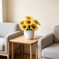 thumbnail image 4 of Dongrere Artificial Potted Plants with White Plastic Pot Fake Bush Greenery Faux Flower Arrangement Decorative for Home Bedroom Office Desk, A, 4 of 6