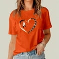 thumbnail image 3 of WEIYLL Womens Tops Loose Crewneck Tee Short Sleeve Comfort & Style Orange Fall Clothes ,XL, 3 of 4
