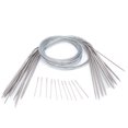thumbnail image 2 of Smooth Stainless Steel Circular Knitting Needles Set, Durable Yarn Sliding Tips with Comfortable Grip for Basic Projects, Convenient Size Selection, 2 of 7