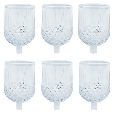 Ner Mitzvah, Crystal Glass Votive Candle Holder - Clear With Peg (6 Pack)