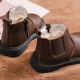 thumbnail image 5 of Baby Boys Girls Walking Shoes Fall Winter Thick Warm Lightweight Comfortable Fashion Infant Oxford Dress Shoe Loafers Brogue Flats for First Steps Walkers, 5 of 6