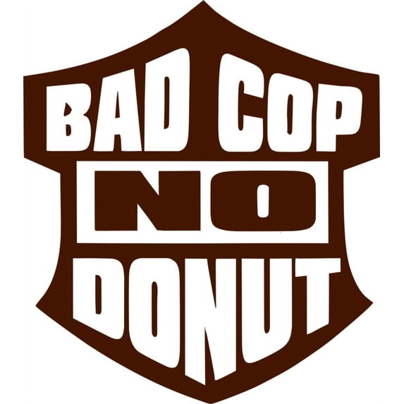 Custom Wall Decal Bab Cop No Donut Picture Art Boys BedRoom- Peel & Stick Sticker - Vinyl Wall Decal Size : 10 Inches X 10 Inches