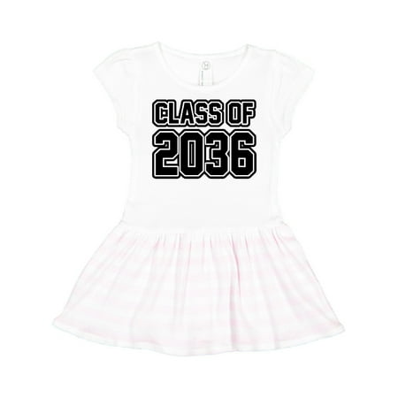 

Inktastic Class of 2036 in Black Outlined Text Gift Toddler Girl Dress