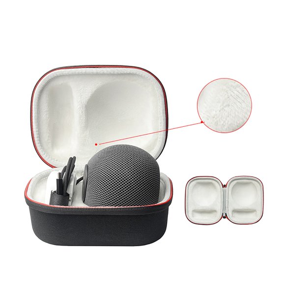 Gecau Suitable for Portable Travel Storage Bag Carrying Box for HomePod Mini Speaker Enduring Black 6.4x5.2 Inch Home Stuff