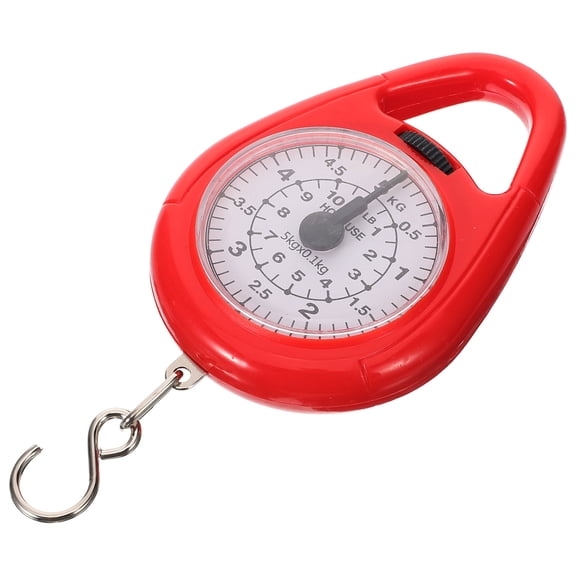 LEORX Portable Weighing Scale Travel Hanging Luggage Scale Red ABS Plastic 1Pcs