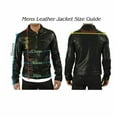 thumbnail image 6 of Noora Mens Real Lambskin Black Leather Biker Jacket,  Motorcycle Leather Jacket with Belted, 6 of 8