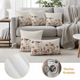 thumbnail image 6 of Fall Leaves Outdoor Waterproof Pillow Covers, Autumn Flowers Birds Retro Thanksgiving Decorative Square Throw Pillowcase Sofa Cushion Sham for Patio/Couch/Chair, 26"x26" 2 Pack, 6 of 8