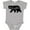 AC-Heather Grey, variant on Montana Black Bear Silhouette Boys or Girls Baby Bodysuit