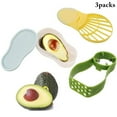 thumbnail image 1 of 3 Pcs Outil Avocat Trancheuse Créative Presse-Fruits avec Garde-Avocat, 1 of 10