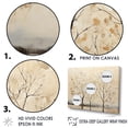 thumbnail image 3 of Designart "Tranquil Beige Trees V" Landscape Trees Floater Framed Canvas Wall Art, 3 of 5