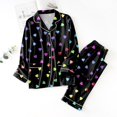 thumbnail image 2 of Kcolen Soft Pajamas for Women Valentine's Day Pajamas Set Long Sleeve Pajamasfor Women Cute Bow Heart Print Cozy Men and Women Matching Pajamas Valentines Day Gifts for Him, 2 of 4