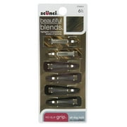 Angle View: Scunci 3746003A048 6 Count Beautiful Blends Brown Snap Clips - Pack of 3