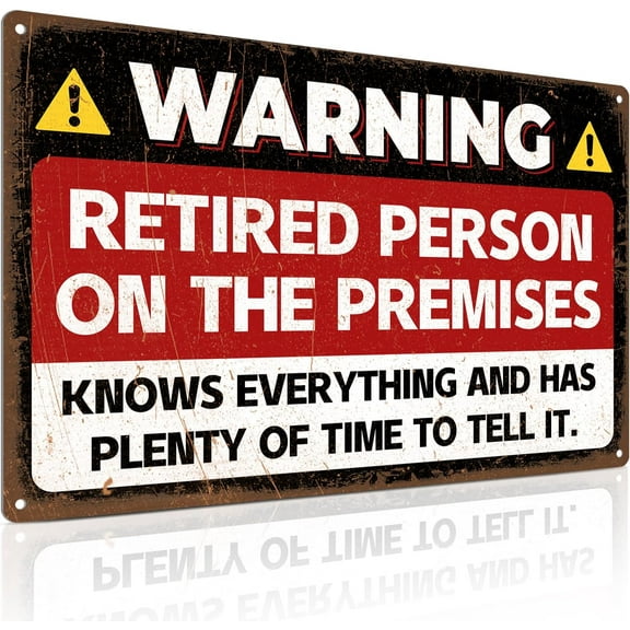 Funny Retirement Party Decor Sign - 8x12 Inch Vintage Gift for Retired Men & Women Celebration