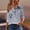 005 Gray, variant on Women Half Quarter Zip Pullover Long Sleeve Shirts Casual Fit Trendy Business Work Tops Summer Lightweight Blouses