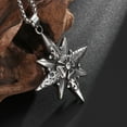 thumbnail image 3 of Men's Titanium Steel Necklace, Simple Eight-Pointed Star Pendant Necklace, Creative Cross For Men And Women, 3 of 6