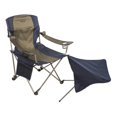 thumbnail image 2 of Kamp Rite Folding Camp Chair with Cupholders, Footrest & Bag, Navy/Tan, 2 of 5