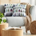 thumbnail image 5 of Ambesonne Christmas Throw Pillow Cover 2 Pack, Watercolor Fir Trees, 16", Multicolor, 5 of 7