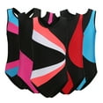 thumbnail image 4 of MXIEZI 3-14 Years Girls Gymnastics Leotards Teen Kids Stripe Print Practice Costumes Toddler Spring Summer Dancewear, 4 of 9