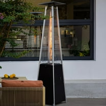 OuterMust Pyramid Patio Heater 48,000 BTU Outdoor  Propane Heater with Wheels,Black