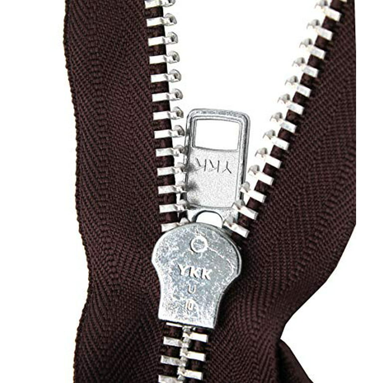 Mandala Crafts Black 13 inch Heavy Duty Zipper - #10 Gold Metal Zipper for Sewing - Separating Jacket Zipper for Coat Zipper Replacement Upholstery