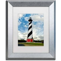 Trademark Fine Art 'Cape Hatteras Lighthouse' Canvas Art by PIPA Fine Art, White Matte, Silver Frame