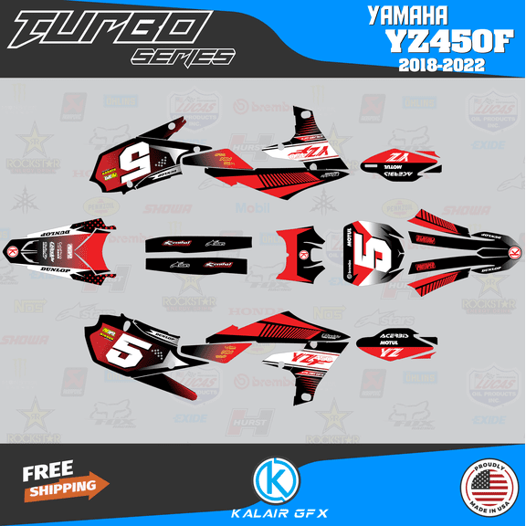 Kalair GFX Graphics Kit for Yamaha YZ450F (2018-2022) Turbo Series