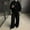 Set-A61Black, variant on Gamivast Men's Oversized 2 Piece Set Solid Crewneck Sweatshirt and Wide Leg Pants Soft Lounge Outfit for Casual Daily Streetwear Hip Hop Dance Suits