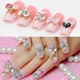 thumbnail image 4 of UDIYO 10Pcs/Set Nail Sticker Rhinestone Delicate Synthetic Colorful Nail Decal Jewelry Decor for Party, 4 of 7