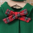 thumbnail image 5 of Ahdbta Toddler Girls Fall Winter Sets Long Sleeve Cute Bowknot Decor Lapel Coats and Pleated Slirts with Hat 3 Pieces Outfits, 5 of 7