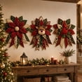 thumbnail image 6 of Festive Quilted Christmas Door Hanging DIY Sewing Kit – Complete Bow Craft Set with Fabric Batting Thread Templates, Patchwork Decor for Wall Door Display, 6 of 7