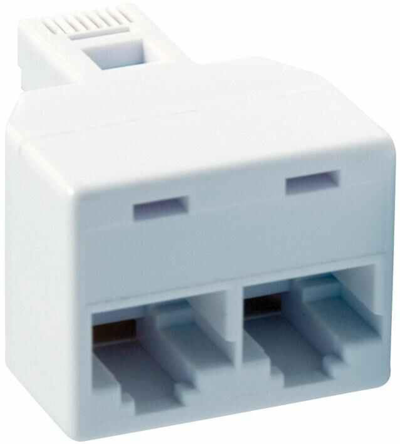 TUK Double 8 Wire RJ45 Telephone Socket Adaptor