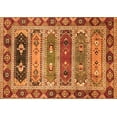 thumbnail image 1 of Ahgly Company Indoor Rectangle Abstract Orange Modern Area Rugs, 5' x 7', 1 of 4
