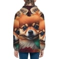 thumbnail image 6 of Pofeuu Colorful Leaf Chihuahua Print Teenage Zipper Hoodie Sweatshirts Hooded Casual Jackets With Pocket For Boys Girls-Small, 6 of 6