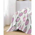 thumbnail image 2 of Thanksgiving Pink Pumpkin Sofa Couch Covers for Dog,Washable Sofa Throw Cover Single Slipcovers for Armchair with Tassels,Watercolor Fall Thanksgiving Couch Protector Towel Blanket Medium 71''x91'', 2 of 8