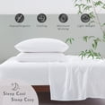 thumbnail image 3 of TOSMO Luxury Pillow Case Set of 2, Viscose Made from Bamboo OEKO-TEX, Silky Soft, Breathable & Cooling Pillow Cases with Envelope Closure (Standard, Classic White), 3 of 6