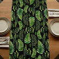 thumbnail image 5 of Table Runners 60 Inches Long Dress Scarves, Spring Leaves Farmhouse Kitchen/Dining Table Runner, Small Coffee Tablerunners, Pastoral Garden Botanical Black 13x60 Inch, 5 of 9