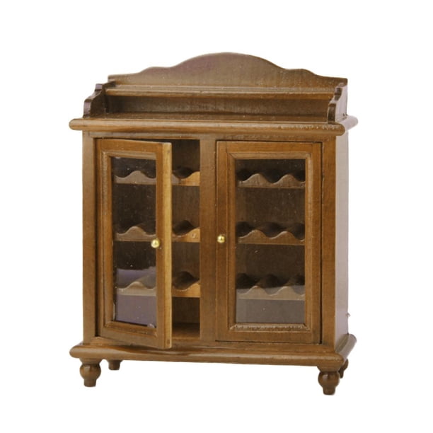 Safigle Mueble Miniatura Para Casa De Muñecas – Rueca De Madera Vintage 1:12, Accesorio Decorativo De 8,8x7x4,2 Cm, Color Marrón Claro