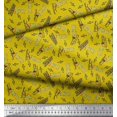 thumbnail image 3 of Soimoi Georgette Viscose Fabric Notes,Piano & Guitar Musical Instrument Decor Fabric Printed Yard 42 Inch Wide, 3 of 3