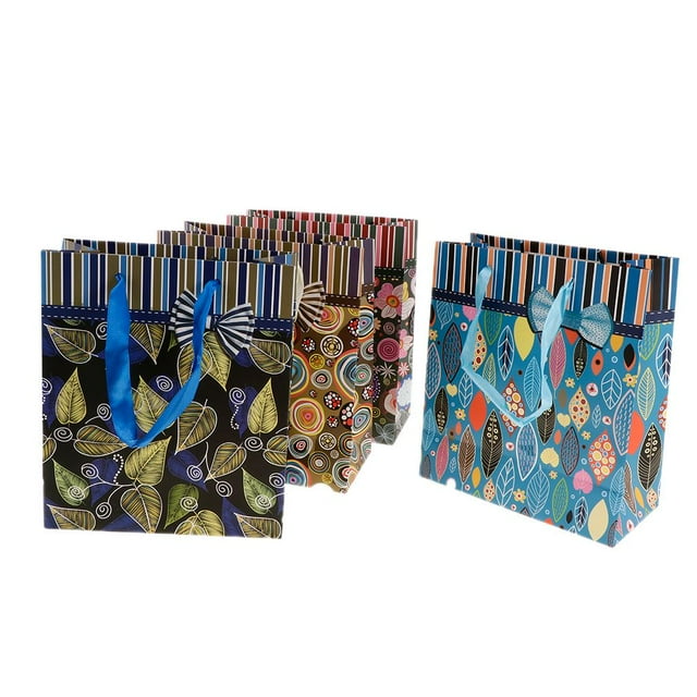 simhoa 12 Pcs Cadeau Cadeaux de Noël avec Poignée Sacs Fourre-Tout Qui D Ensemble