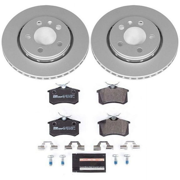 Power Stop Rear Euro-Stop ECE-R90 Certified Brake Pad and Rotor Kit ESK920